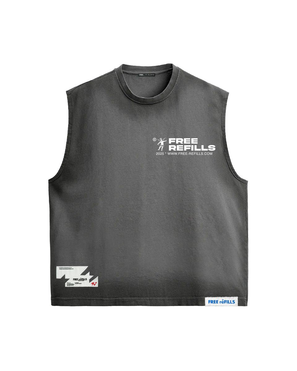 WORLDWIDE CUTOFF TEE FREE REFILLS