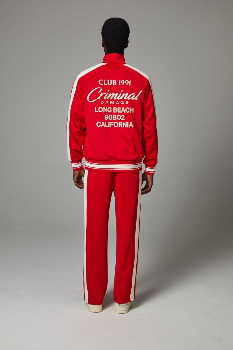 PINTUCK HALF ZIP TRACK TOP CRIMINAL DAMAGE