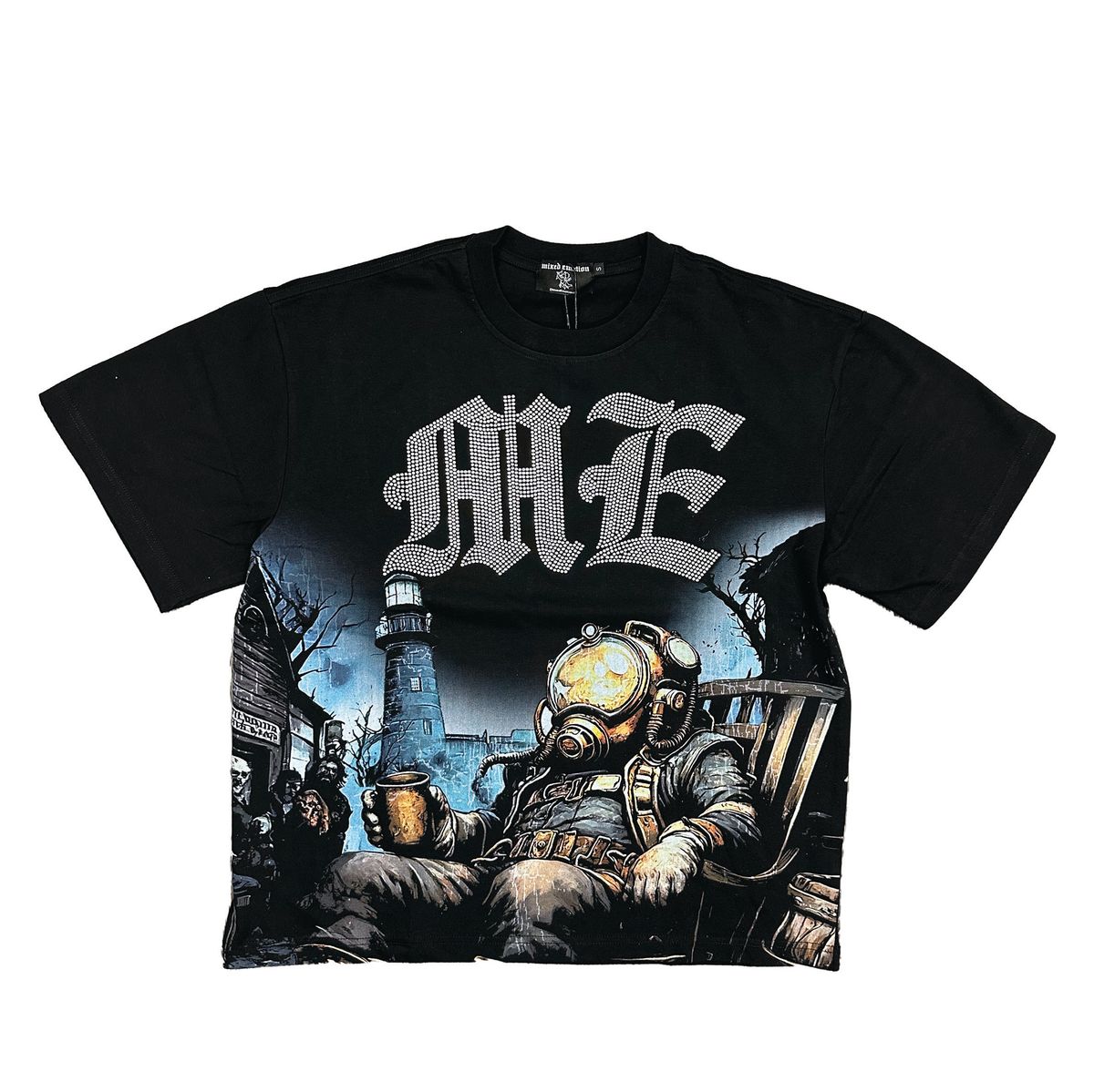 ASTRONAUT RHINESTONE TEE MIXED EMOTION