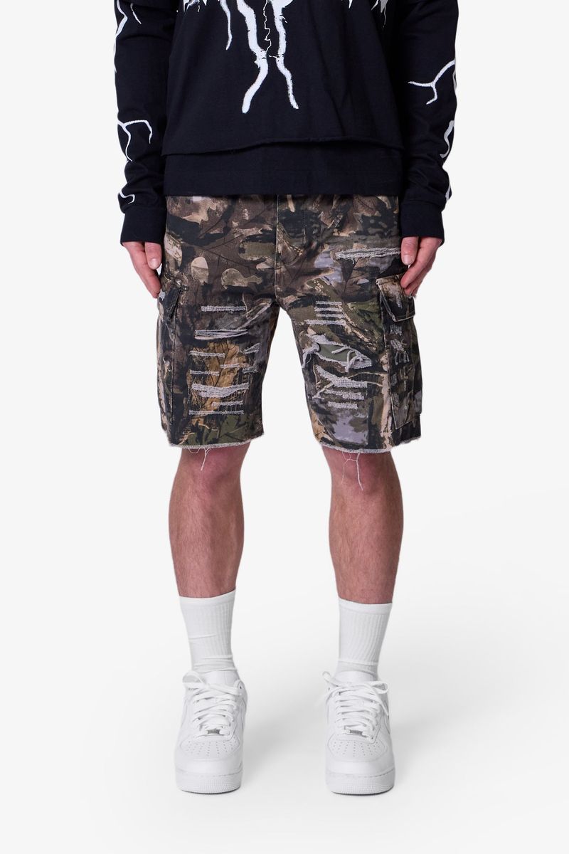 DISTRESSED CARGO SHORT MNML