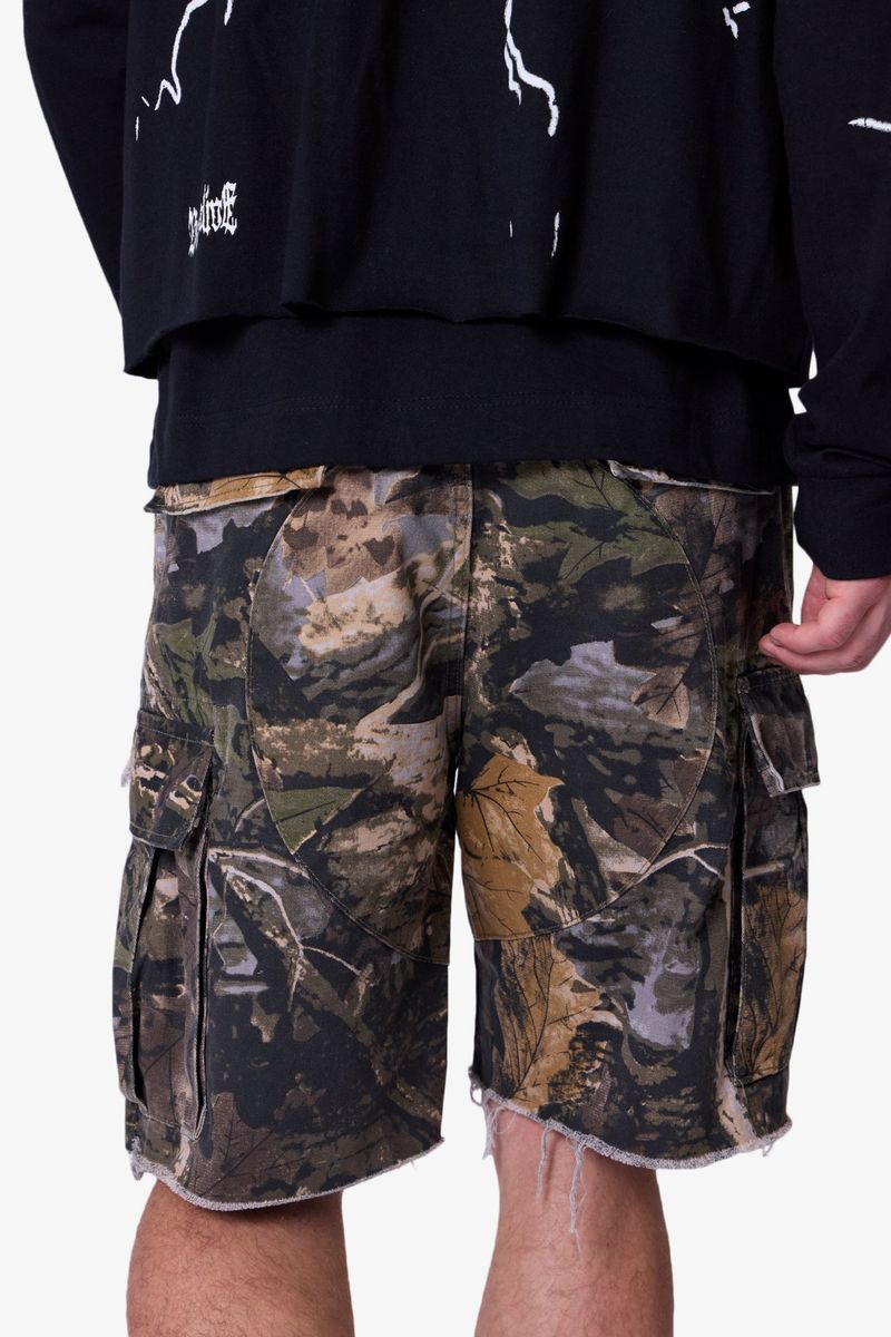 DISTRESSED CARGO SHORT MNML