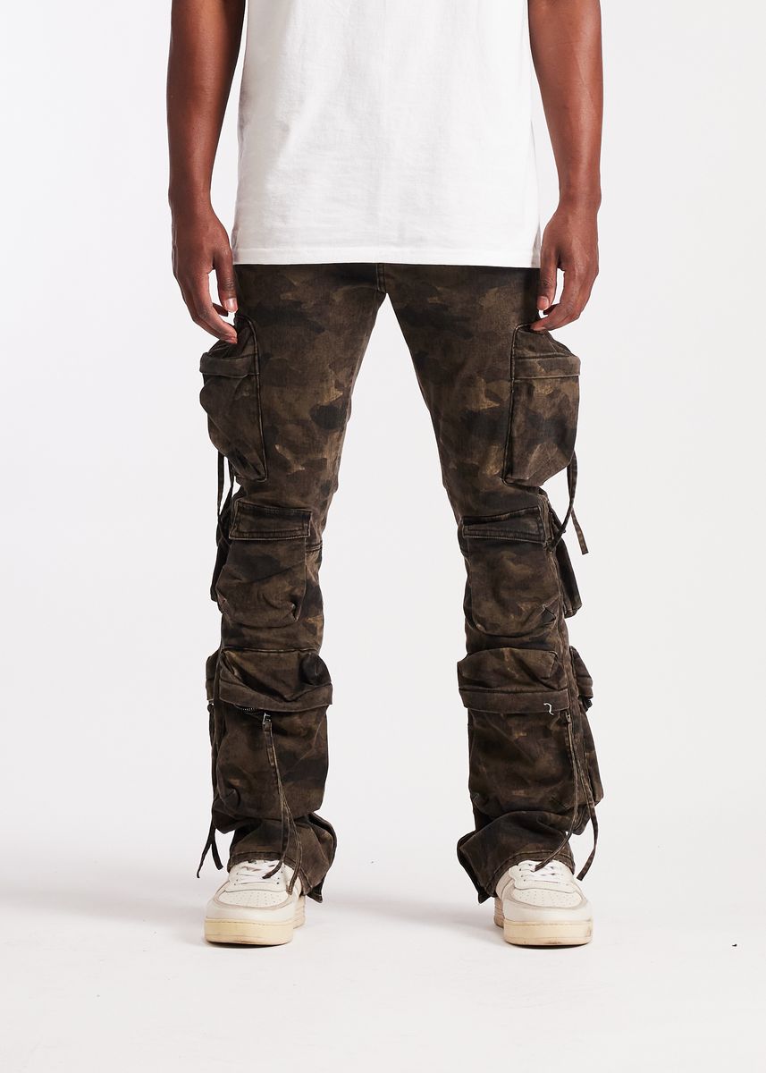 HAWK CARGO FLARE PANT EMBELLISH