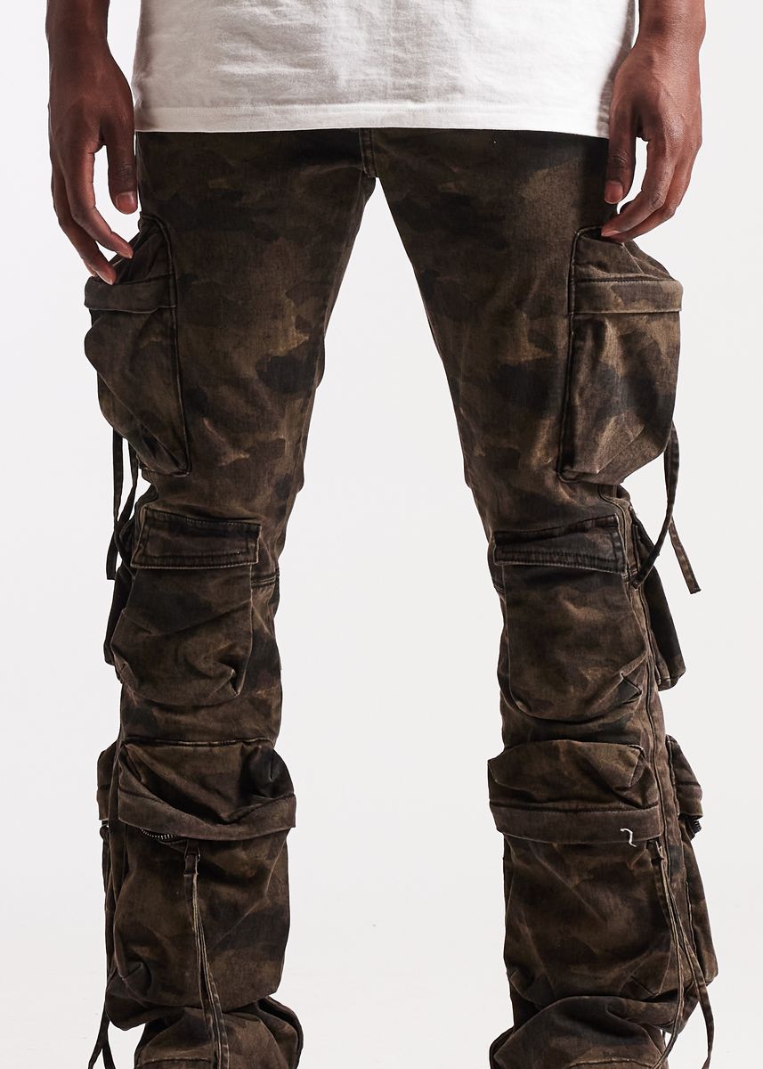 HAWK CARGO FLARE PANT EMBELLISH