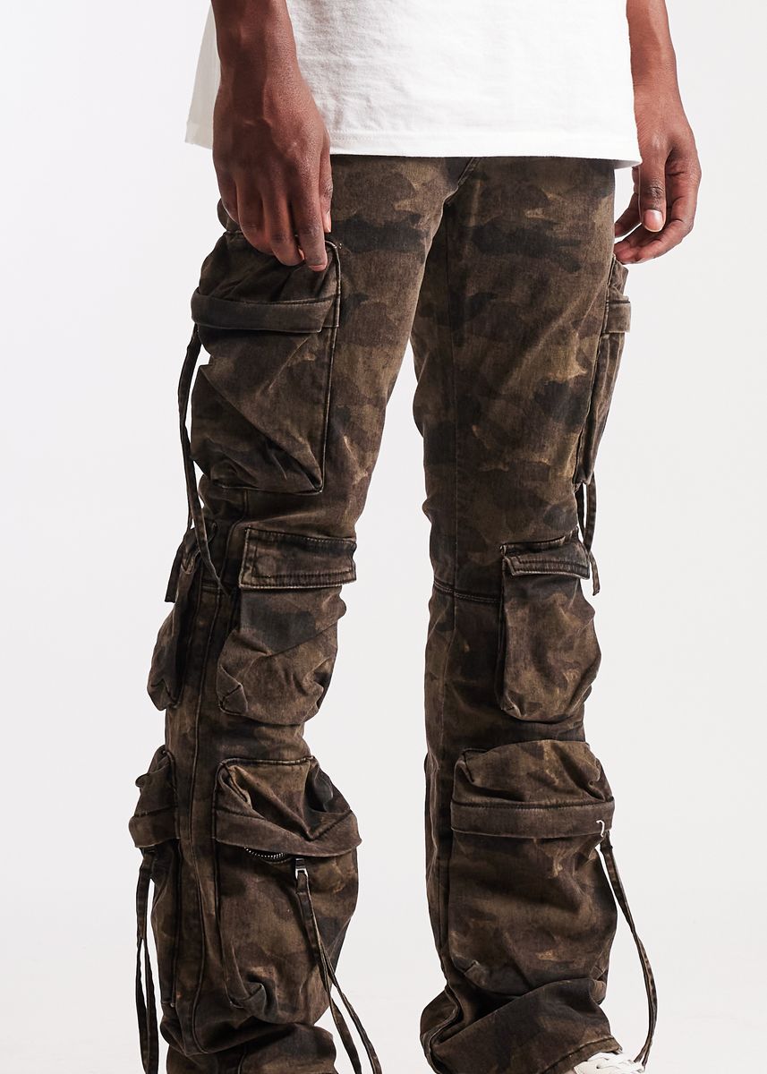HAWK CARGO FLARE PANT EMBELLISH