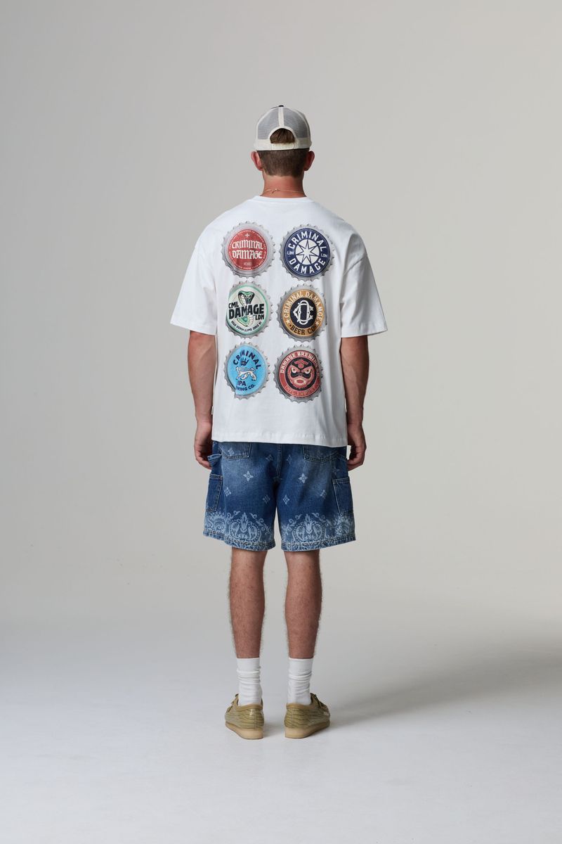 BEER BOTTLE TEE CRIMINAL DAMAGE