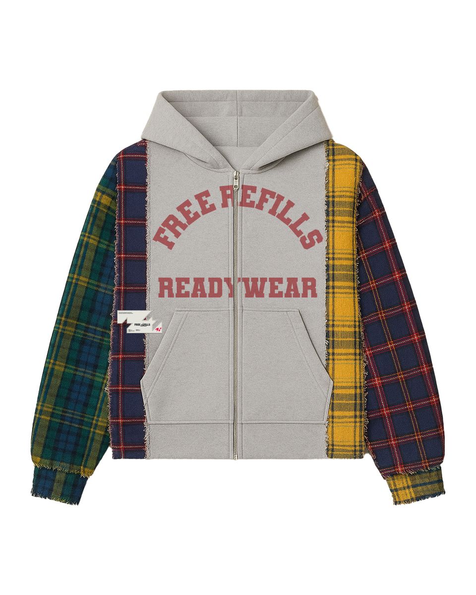 MULTI FLANNEL HOODIE FREE REFILLS