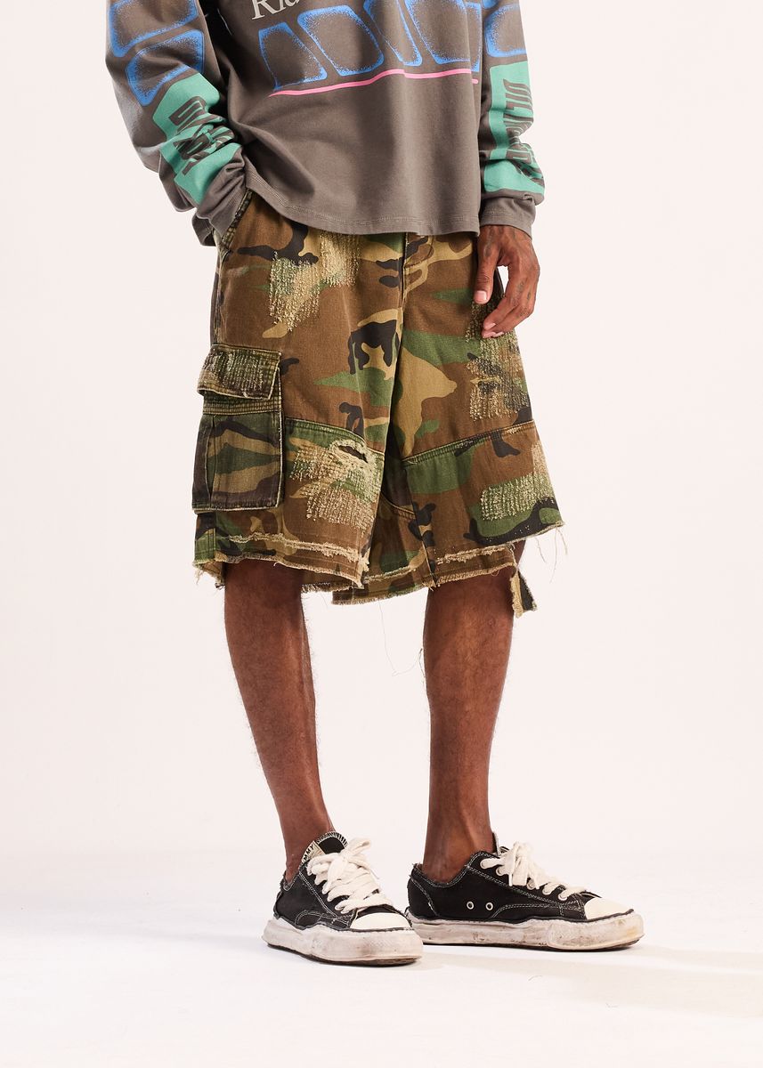 CAMO CARGO SHORTS DSM