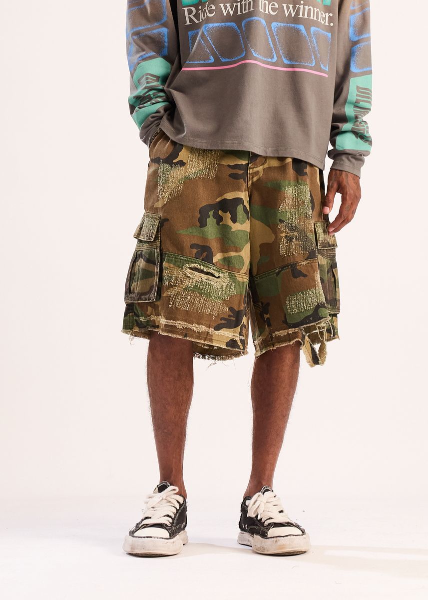 CAMO CARGO SHORTS DSM