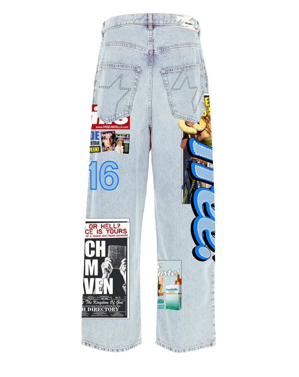 TABLOID DENIM FREE REFILLS