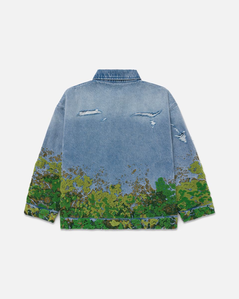 MOSS DENIM WORK JACKET RYOKO RAIN