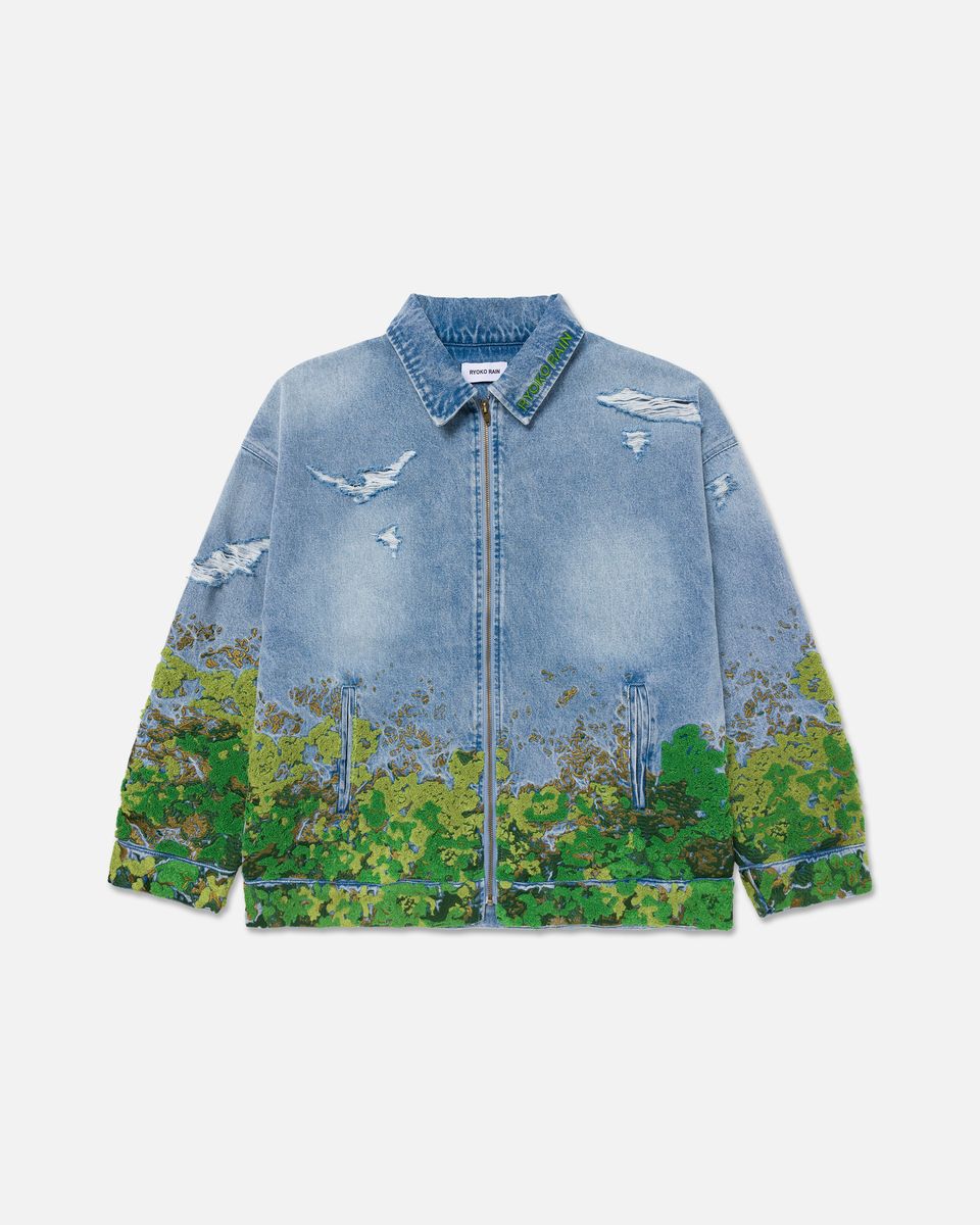 MOSS DENIM WORK JACKET RYOKO RAIN