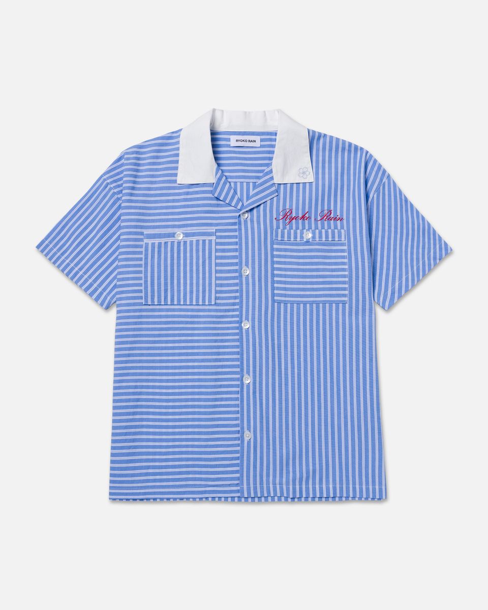 OXFORD PINSTRIPE BUTTON UP RYOKO RAIN