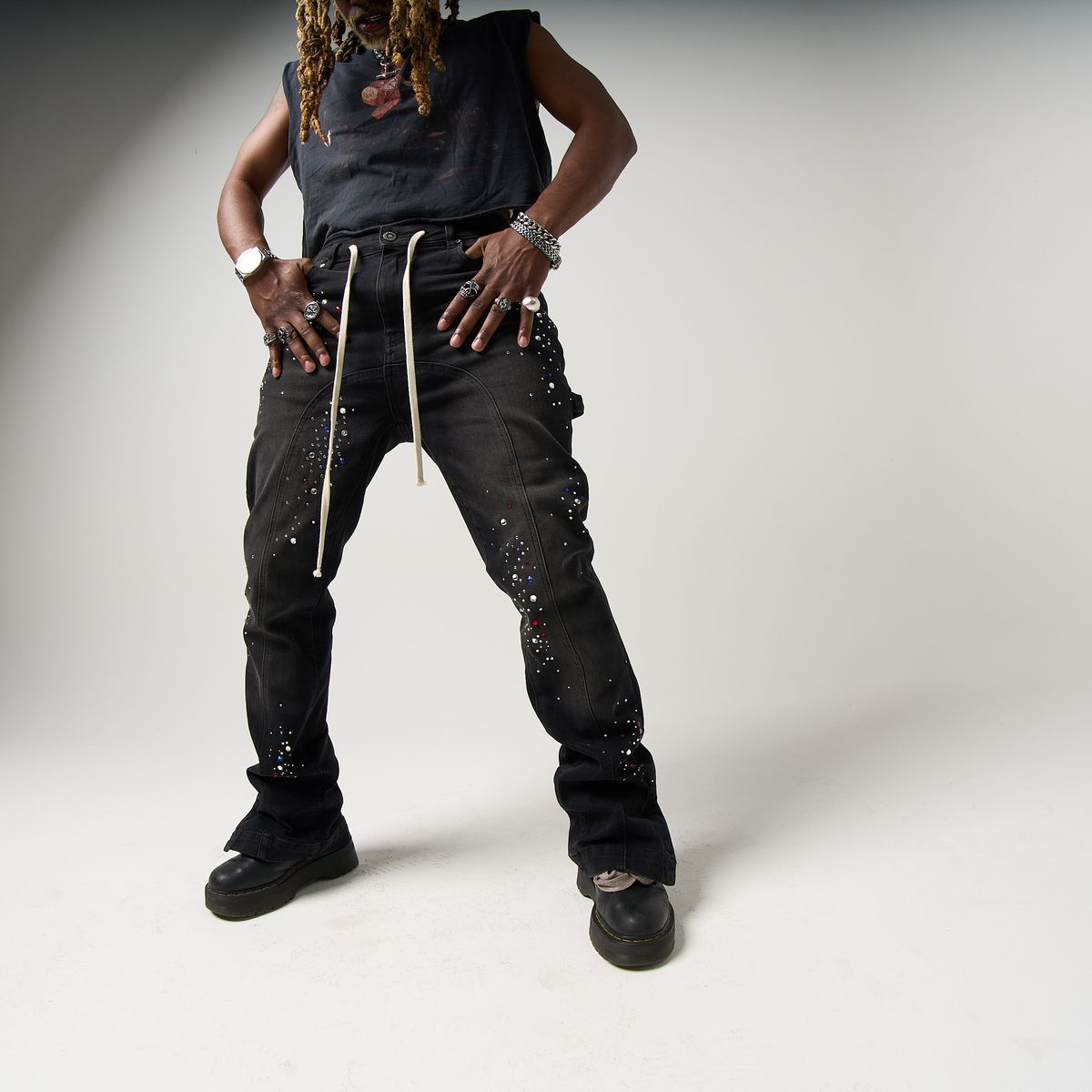 GUIDANCE BLACK DENIM DUAA