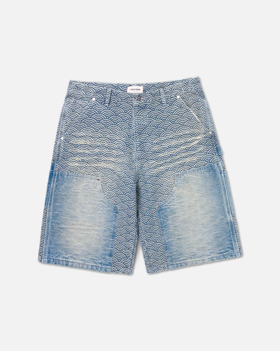SEIGAIHA DENIM SHORTS RYOKO RAIN