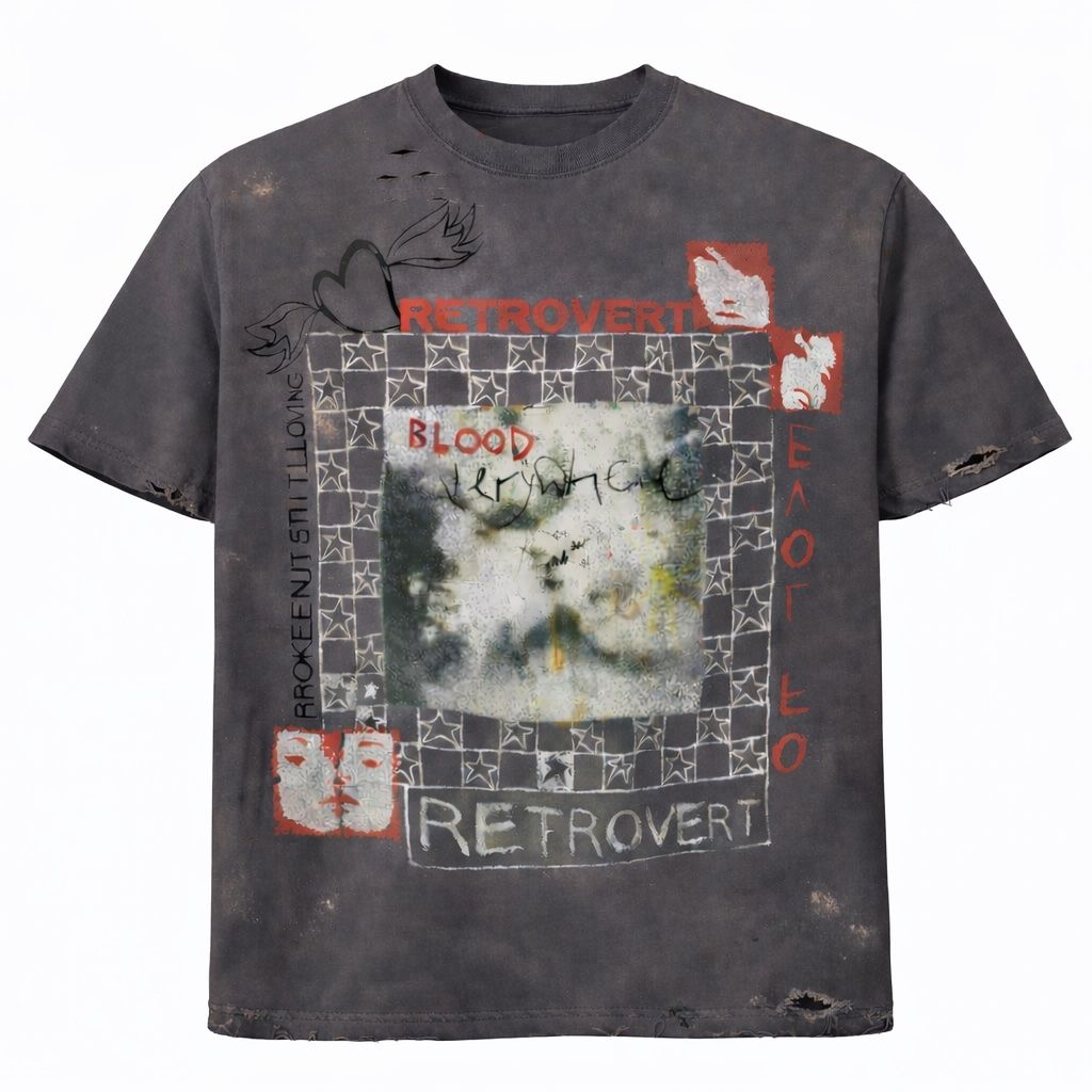 VINTAGE GRID TEE RETROVERT
