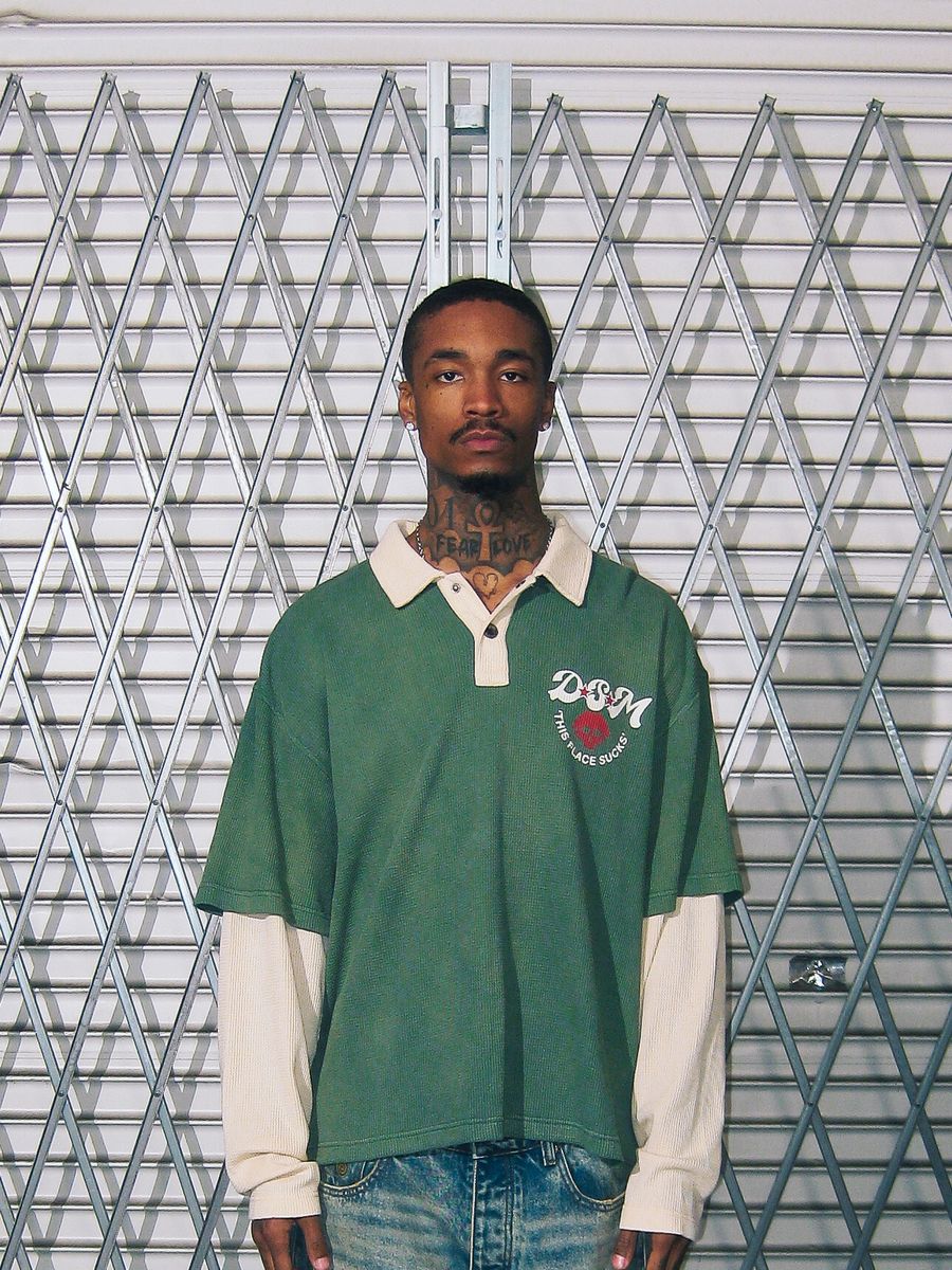 HOLLYWOOD WAFFLE POLO SHIRT D.S.M
