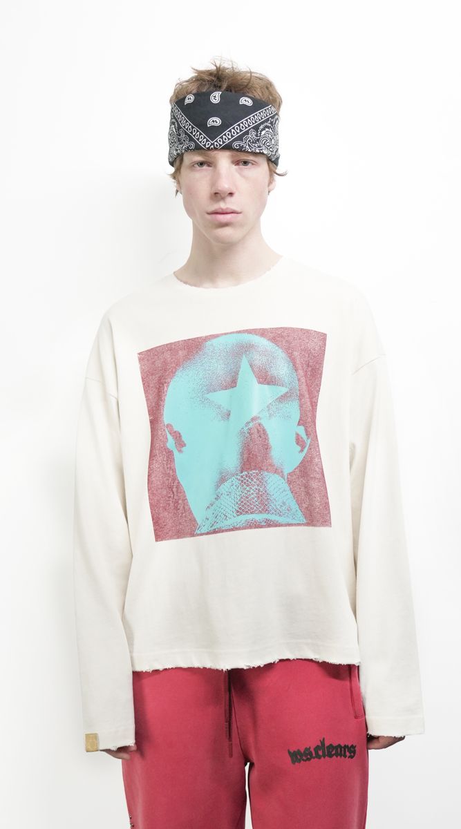 STUDDED STAR HEAD L/S TEE W.S.C