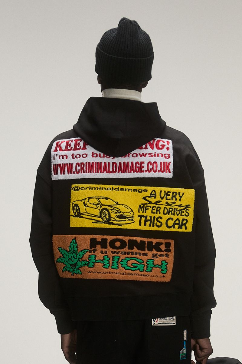 HONK CHENILE HOODIE CRIMINAL DAMAGE