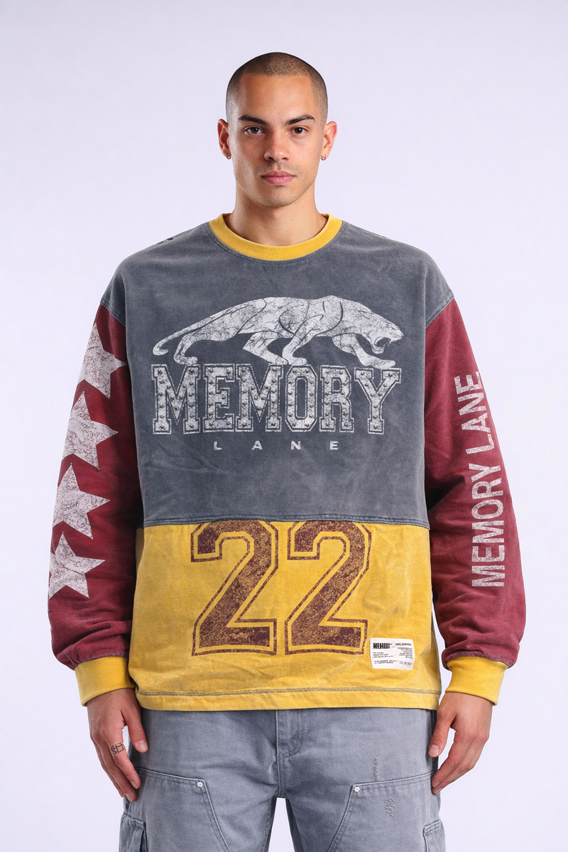COLOR BLOCK LS TEE MEMORY LANE