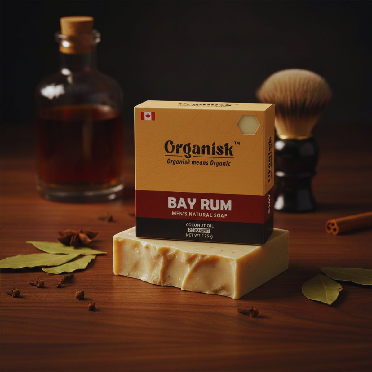 ALL NATURAL MENS BAR SOAP: BAY RUM - ORGANISK