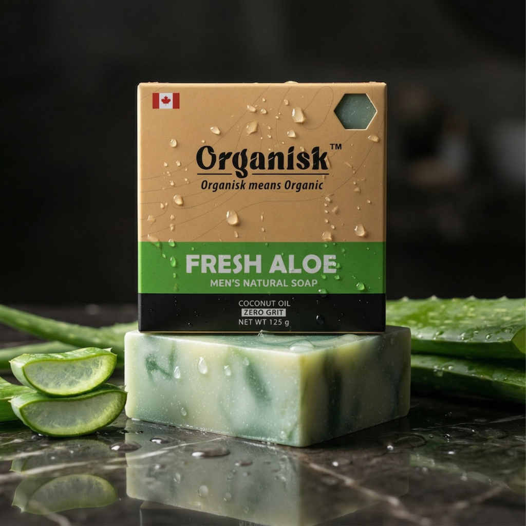 ALL NATURAL MENS SOAP: FRESH ALOE - ORGANISK