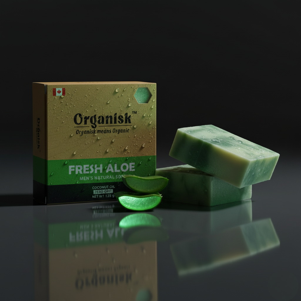ALL NATURAL MENS SOAP: FRESH ALOE - ORGANISK