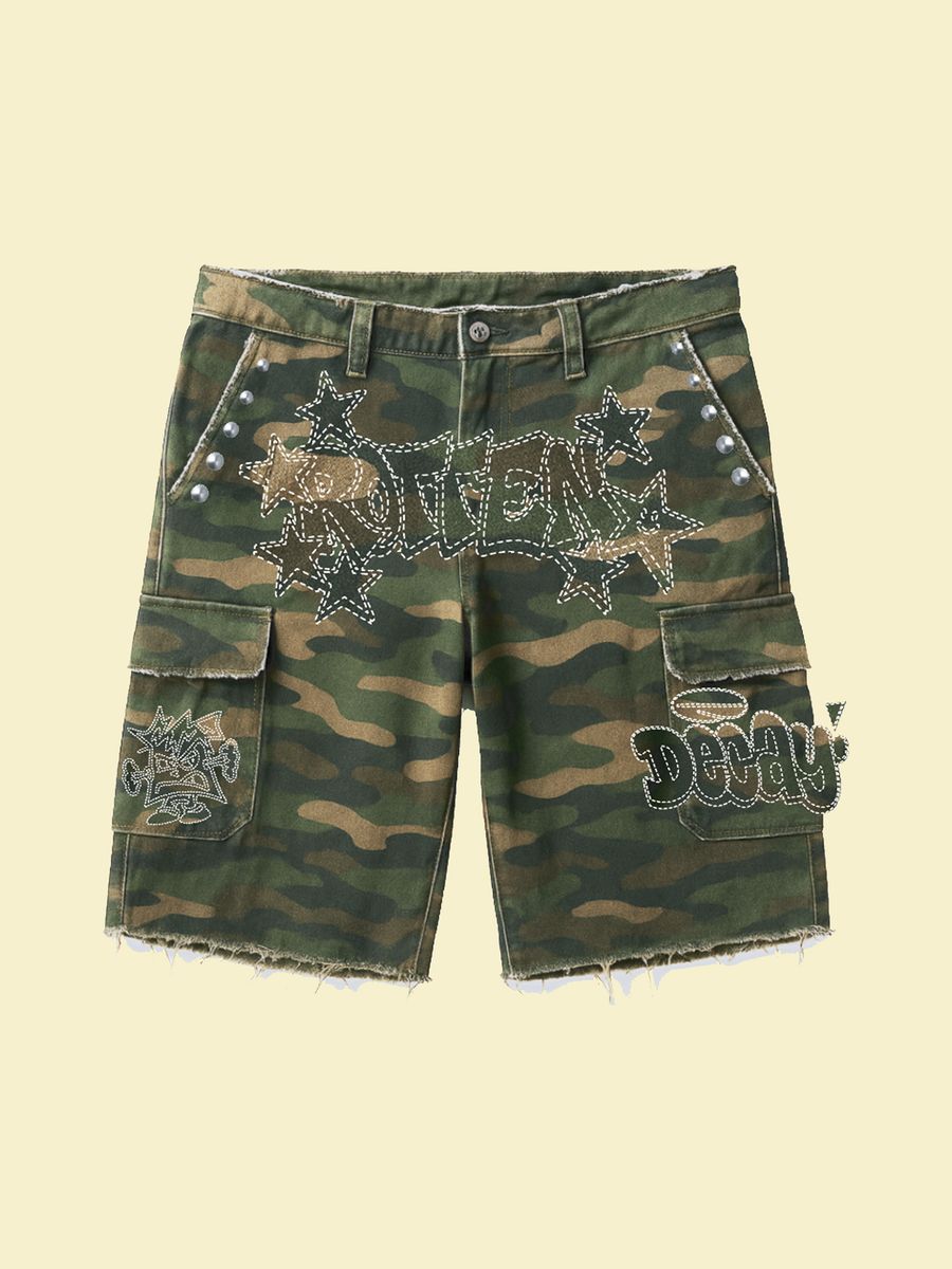 UNRULY CAMO SHORTS DRY ROT