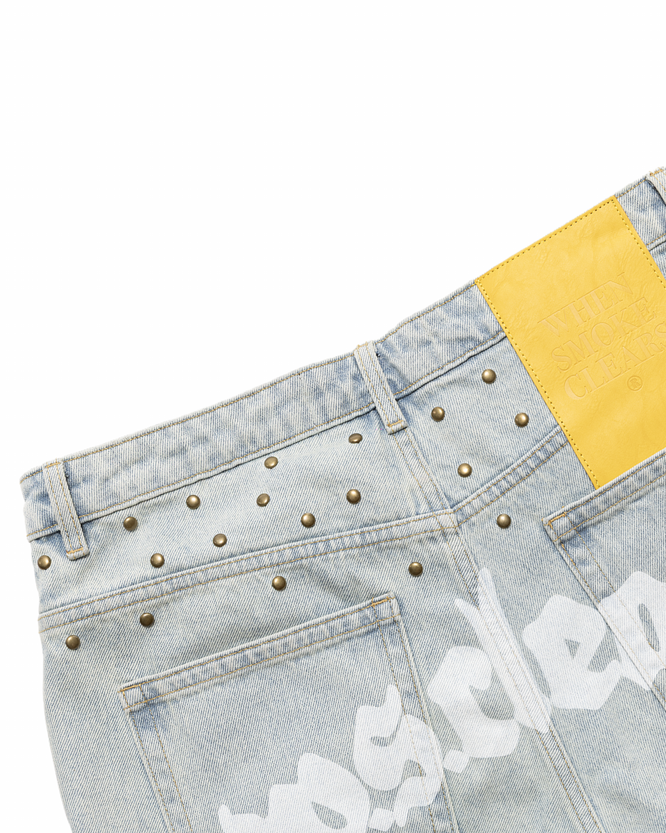 HALF STAR DENIM SHORTS W.S.C