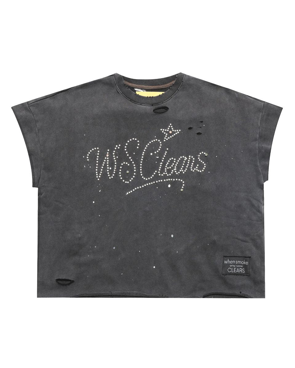 STUDDED HALF SLEEVE SWEATER W.S.C