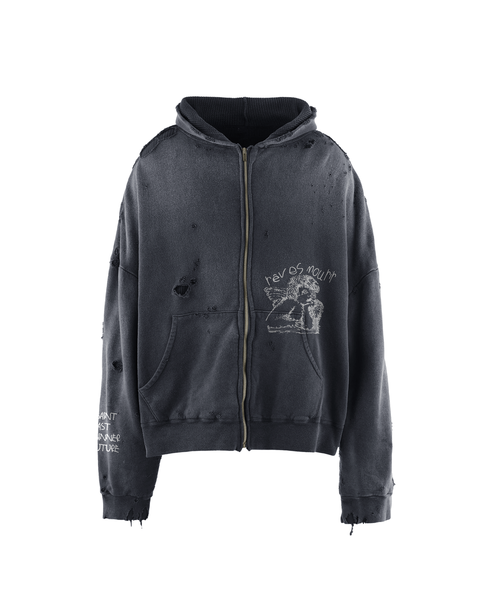 ANGELS FLY ZIP UP HOODIE REVES MOURIR