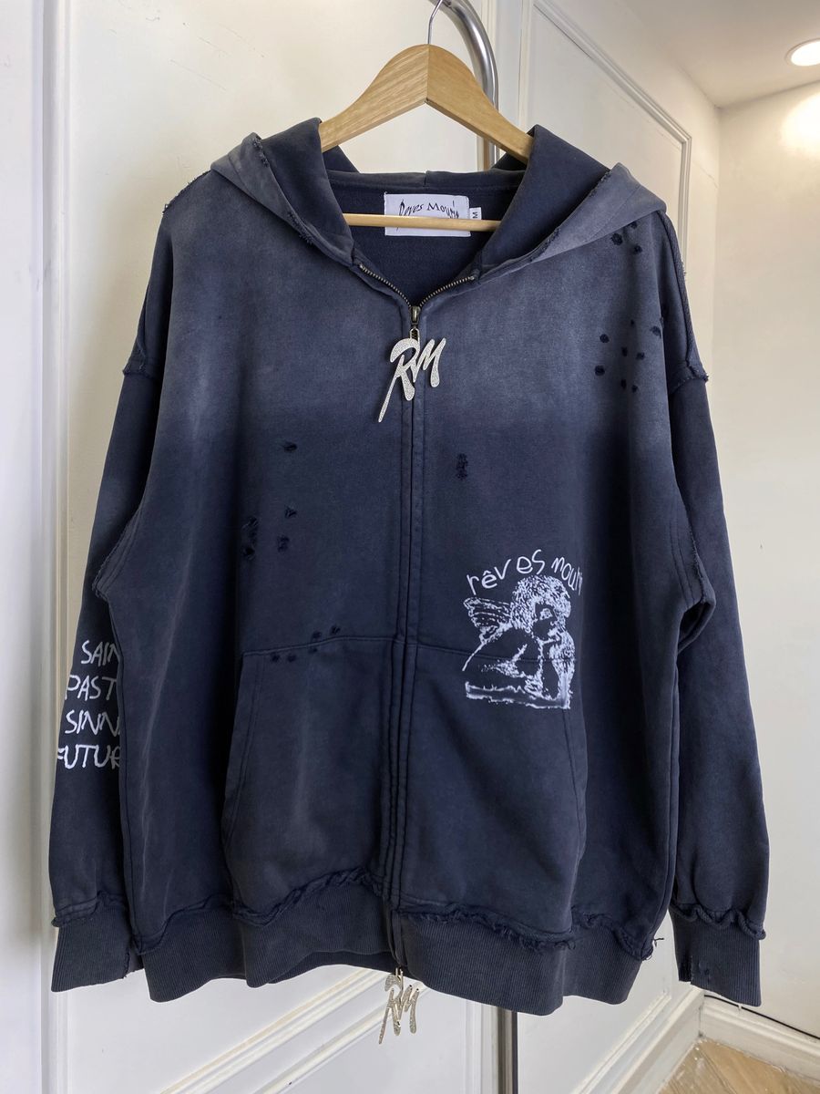 ANGELS FLY ZIP UP HOODIE REVES MOURIR