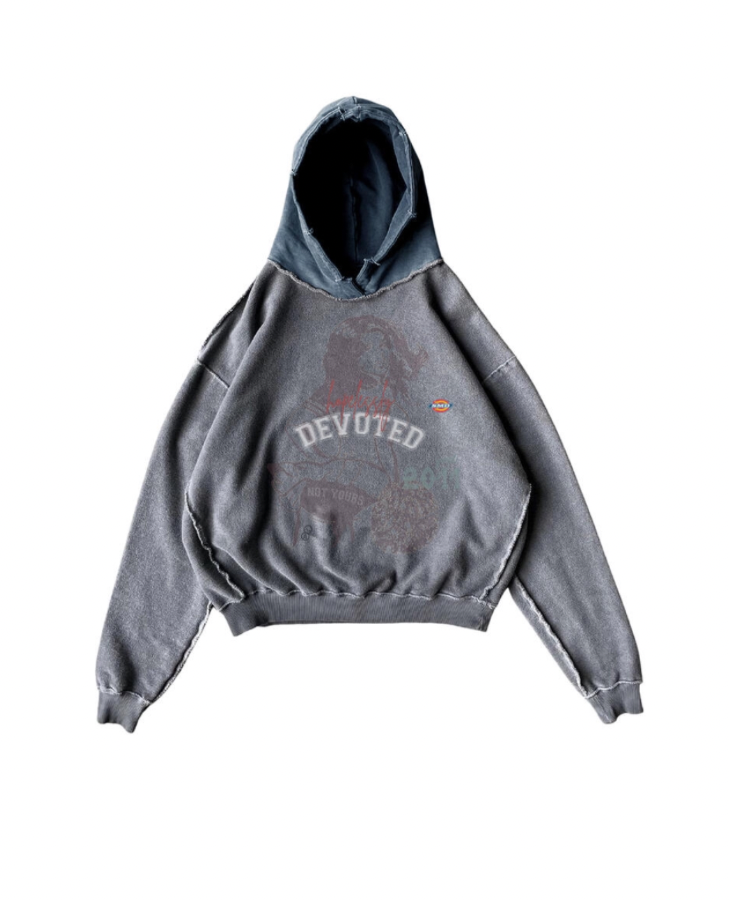 PEP RALLY TWO TONED REVERSE STITCH HOODIE LIFTED ANCHORS