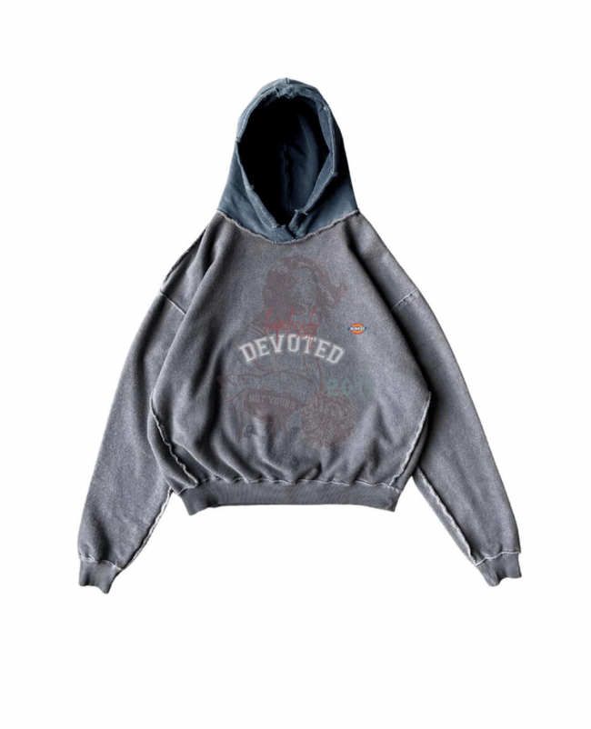 PEP RALLY TWO TONED REVERSE STITCH HOODIE LIFTED ANCHORS