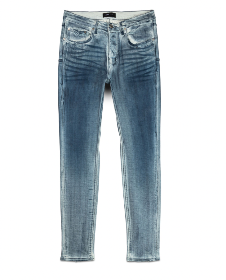 Purple Brand, P001 Skinny Jean, Light Indigo, Wax, Front