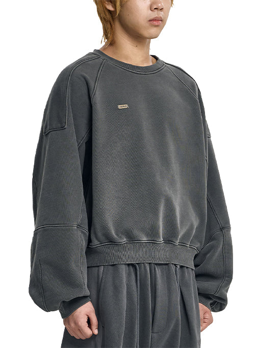 VINTAGE PANEL CROPPED SWEATSHIRT AJOBYAJO