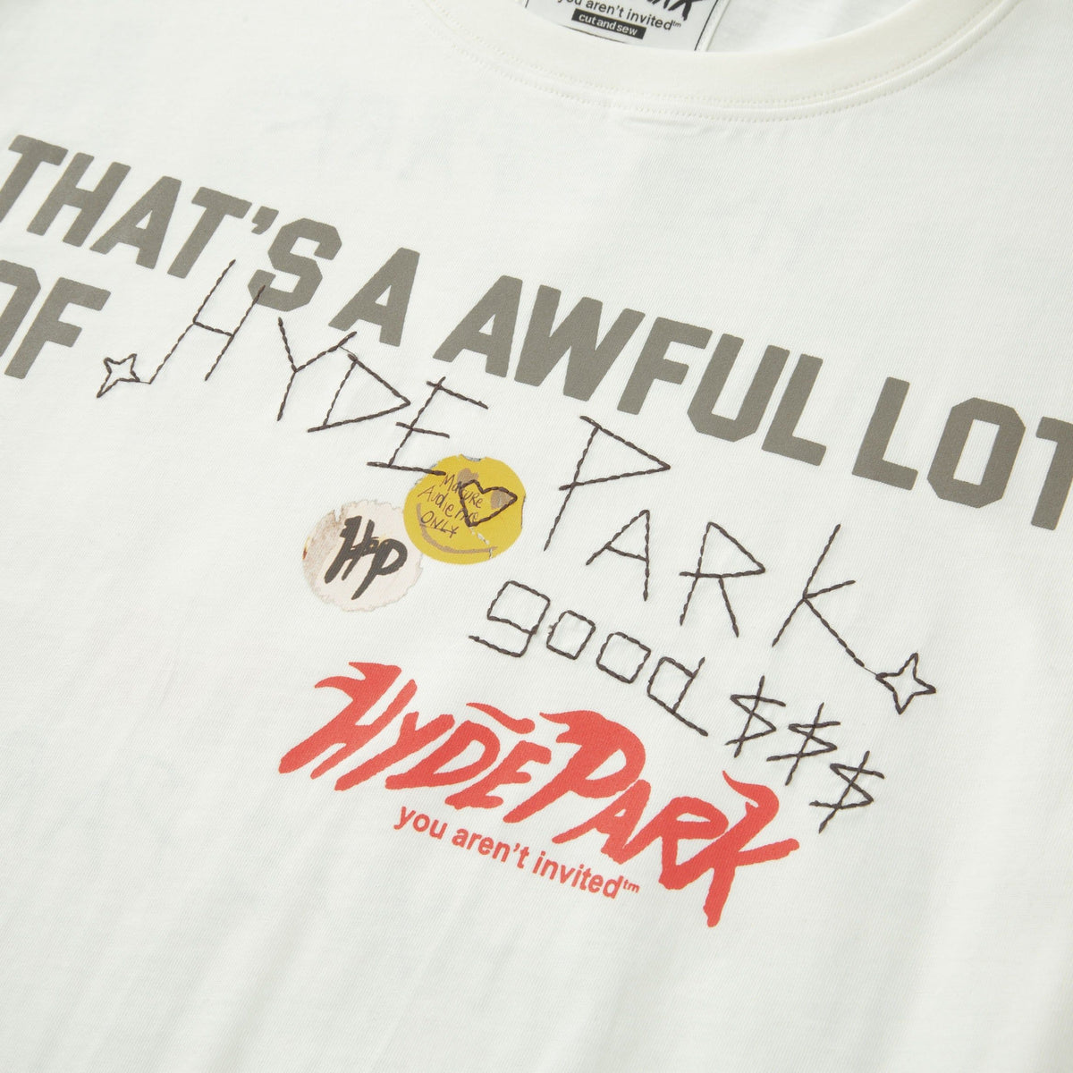 ALOCS STICKERED UP TEE HYDE PARK