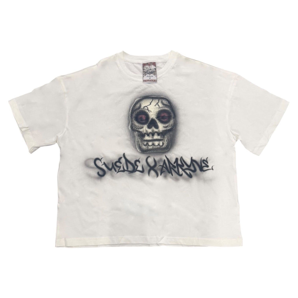 ARKYVE X SUEDE SKULL PATCH TEE