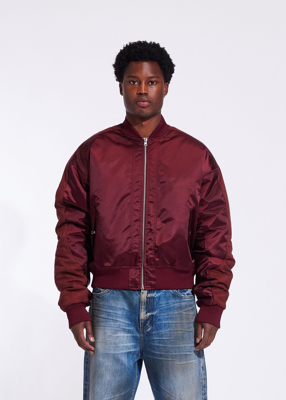 CLEAN BOMBER JACKET CRYSP DENIM