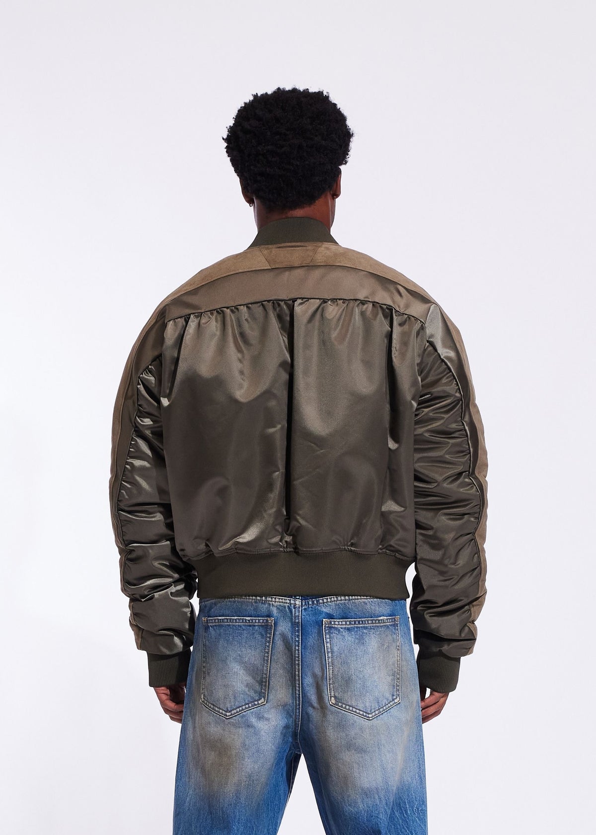 CLEAN BOMBER JACKET CRYSP DENIM
