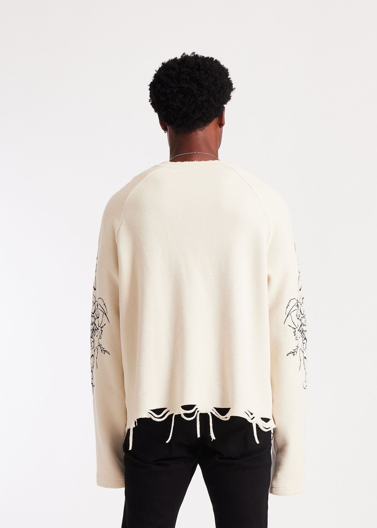 ASHEN THREAD THERMAL SHIRT EMBELLISH