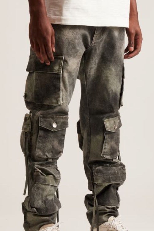 HAWK CARGO FLARE PANT EMBELLISH