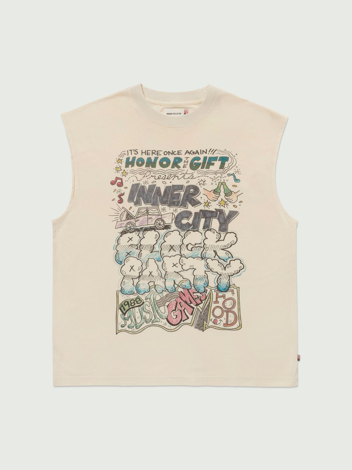 BLOCK PARTY SLEEVELESS TEE HTG