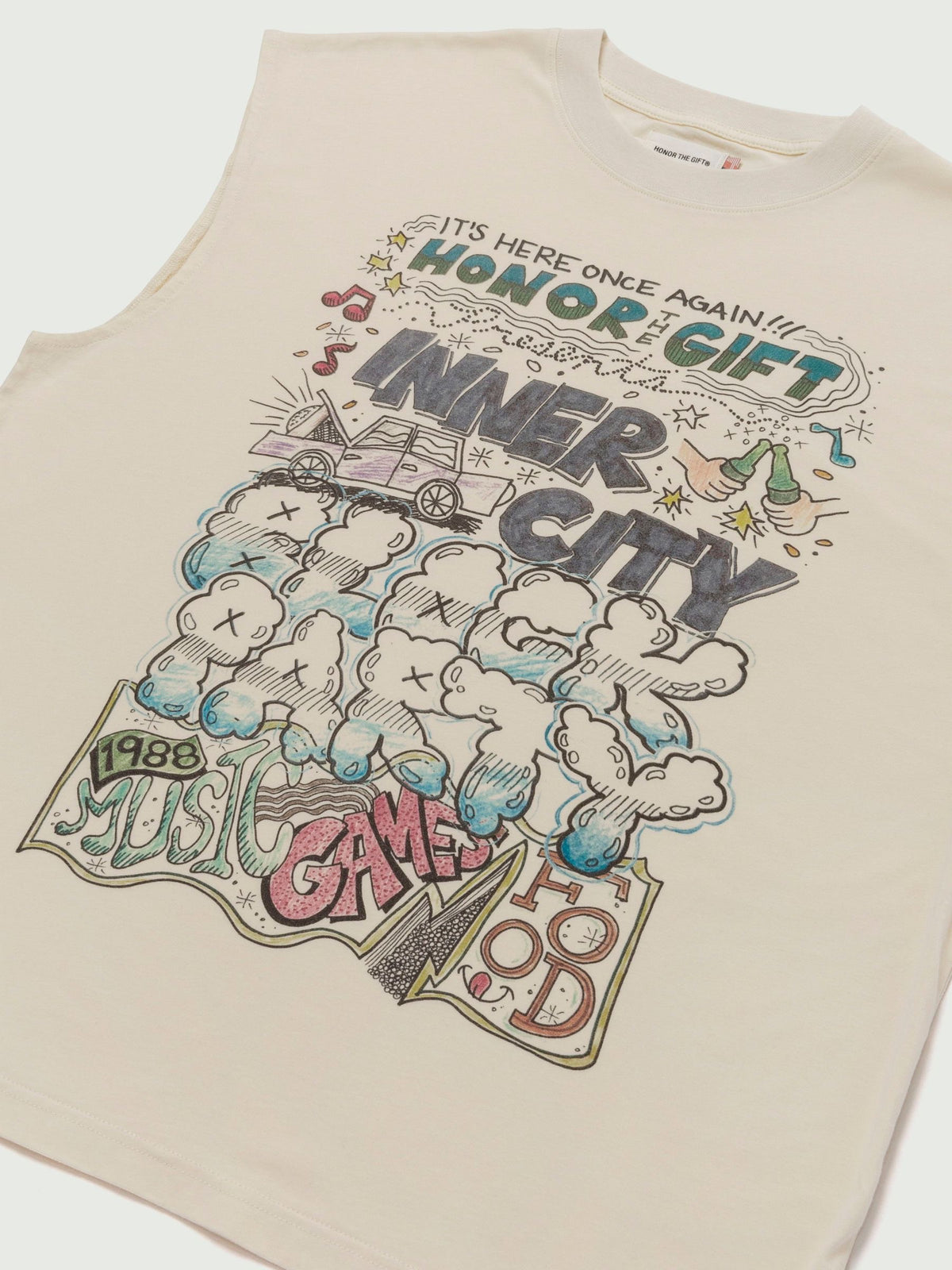 BLOCK PARTY SLEEVELESS TEE HTG