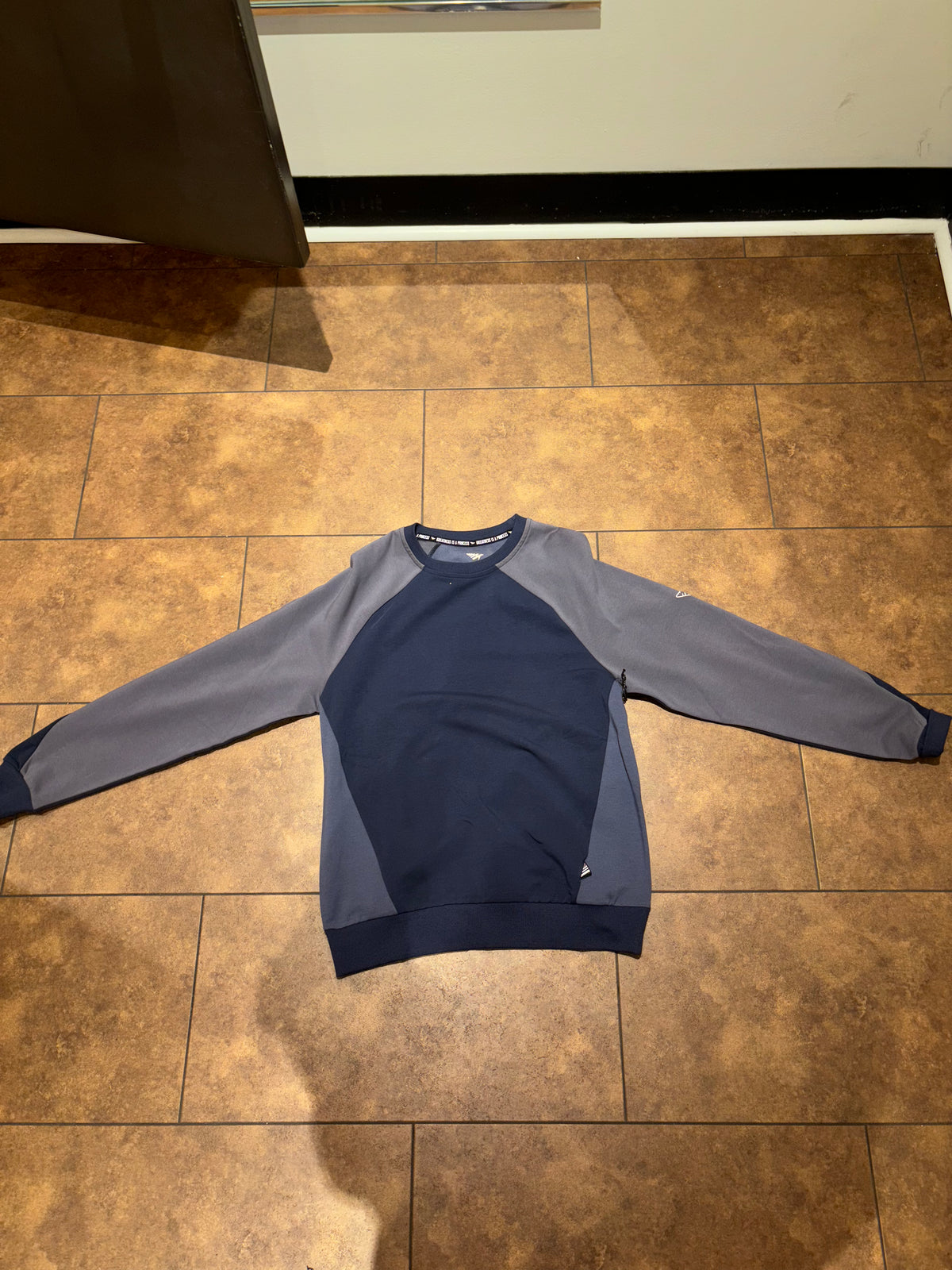 Color Block Crew , Navy, Medium