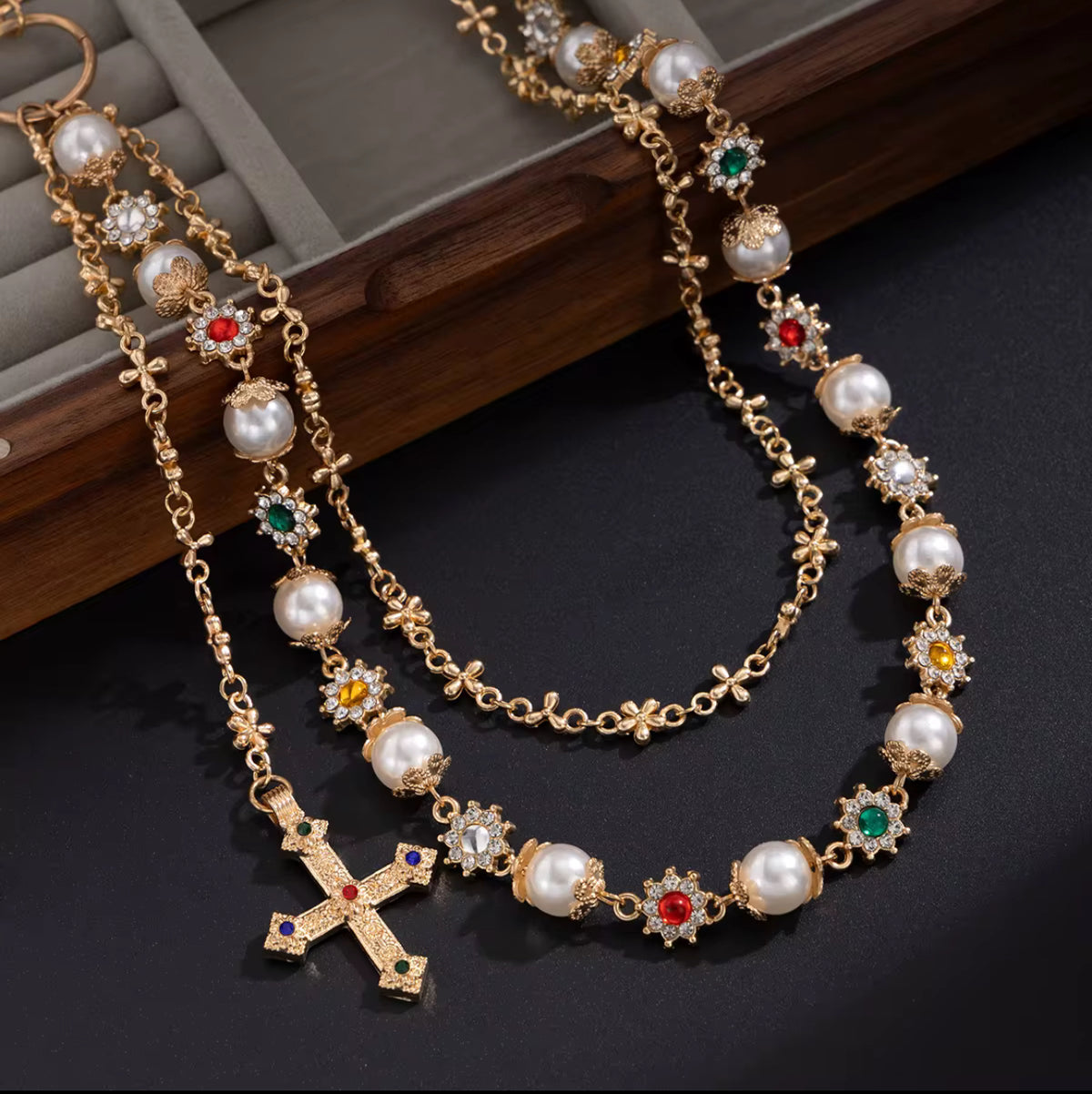 7BIRDS SKULL/BIRD SKULL/ROSARY WALLET CHAIN