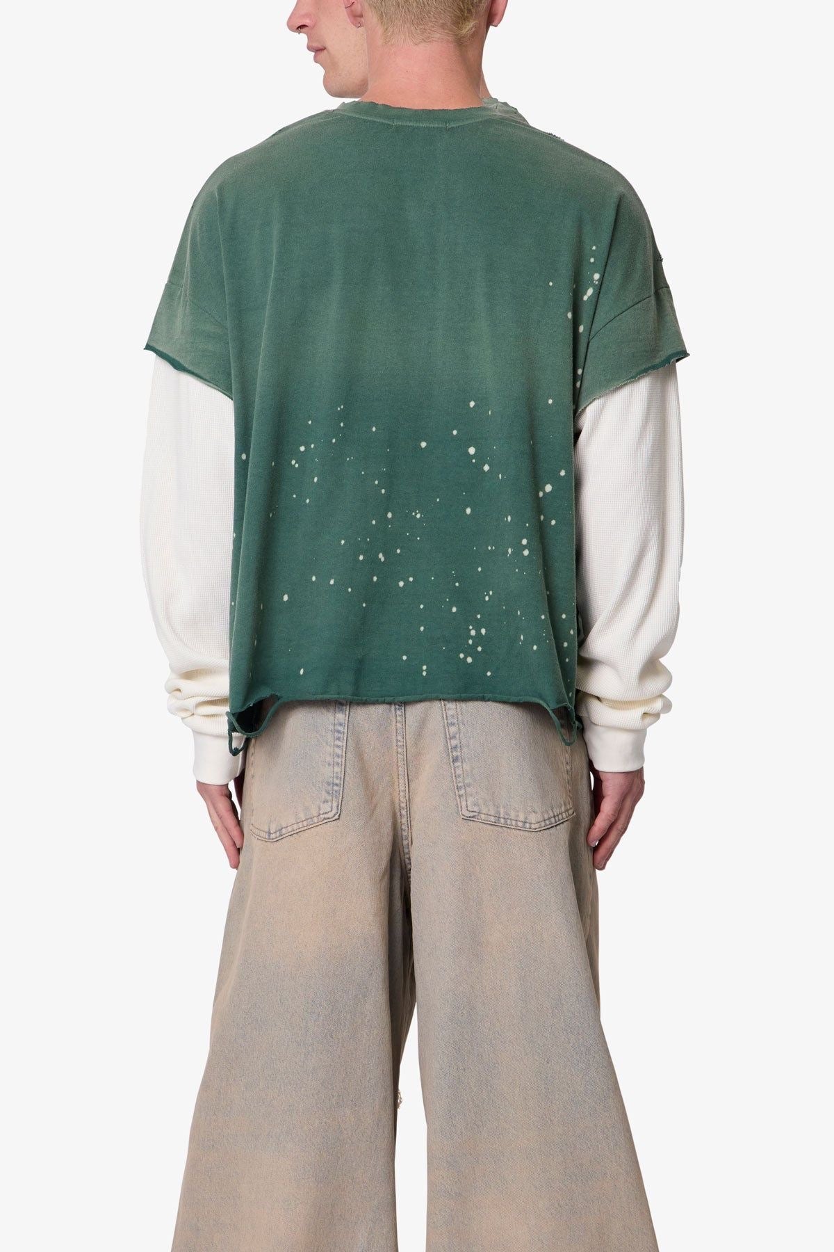 LAYERED DISTRESSED L/S TEE MNML