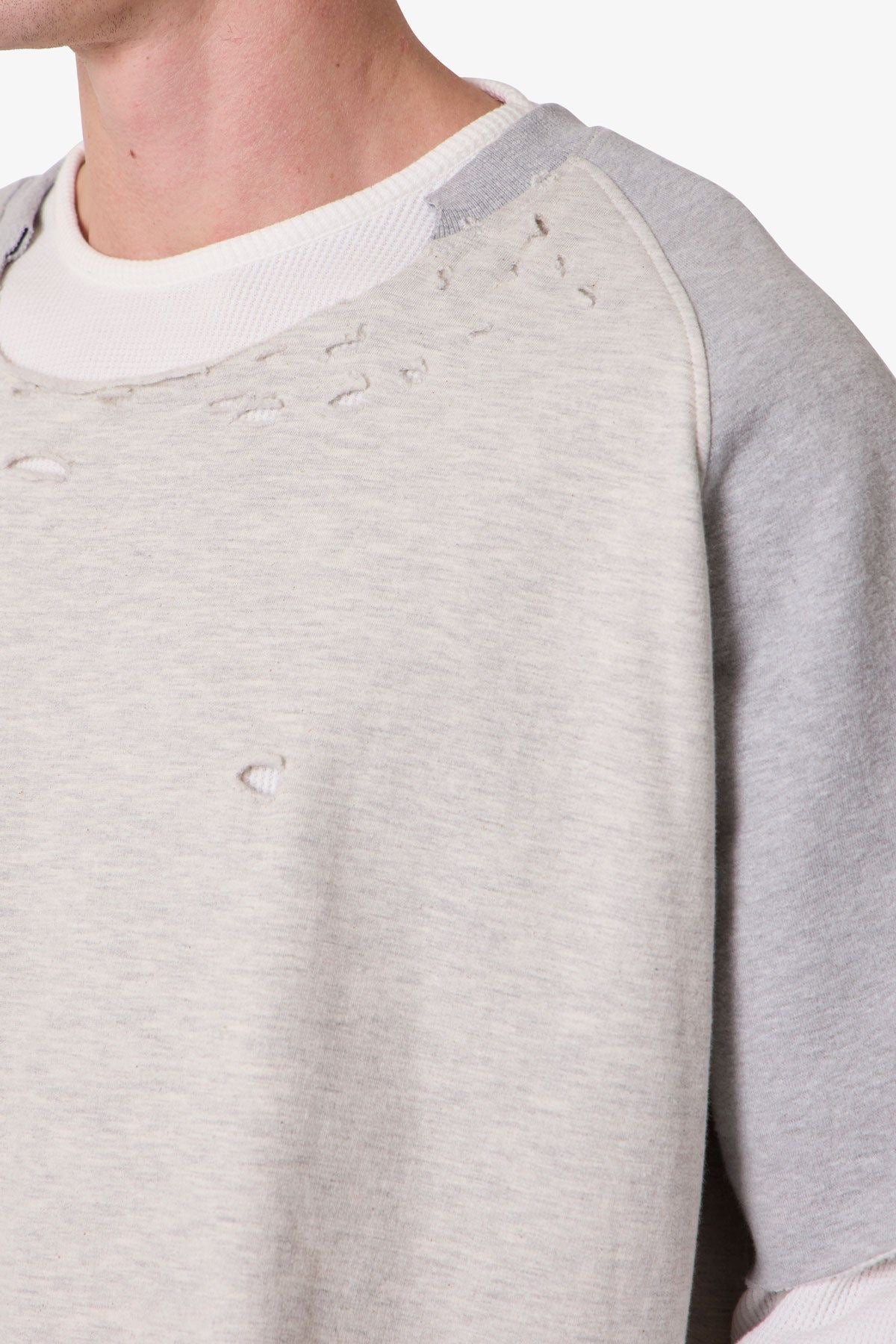 LAYERED THERMAL RAGLAN SWEATER MNML