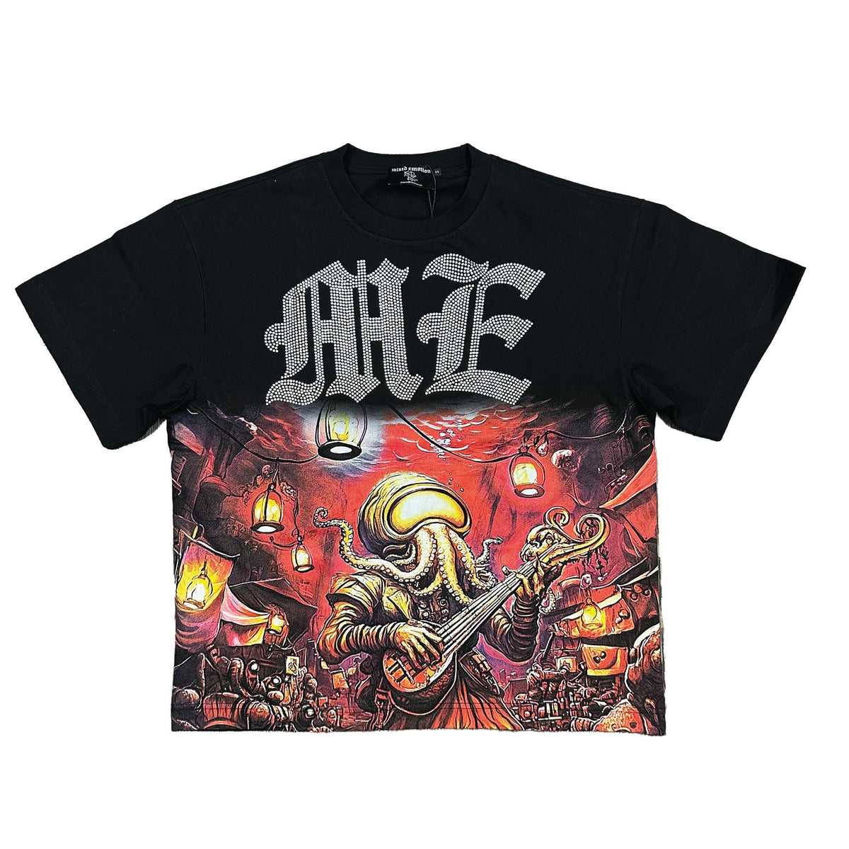 OCTOPUS RHINESTONE TEE MIXED EMOTION