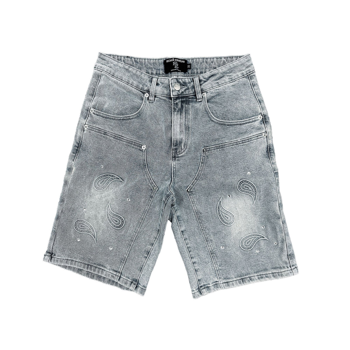 PAISLEY DENIM SHORT MIXED EMOTION