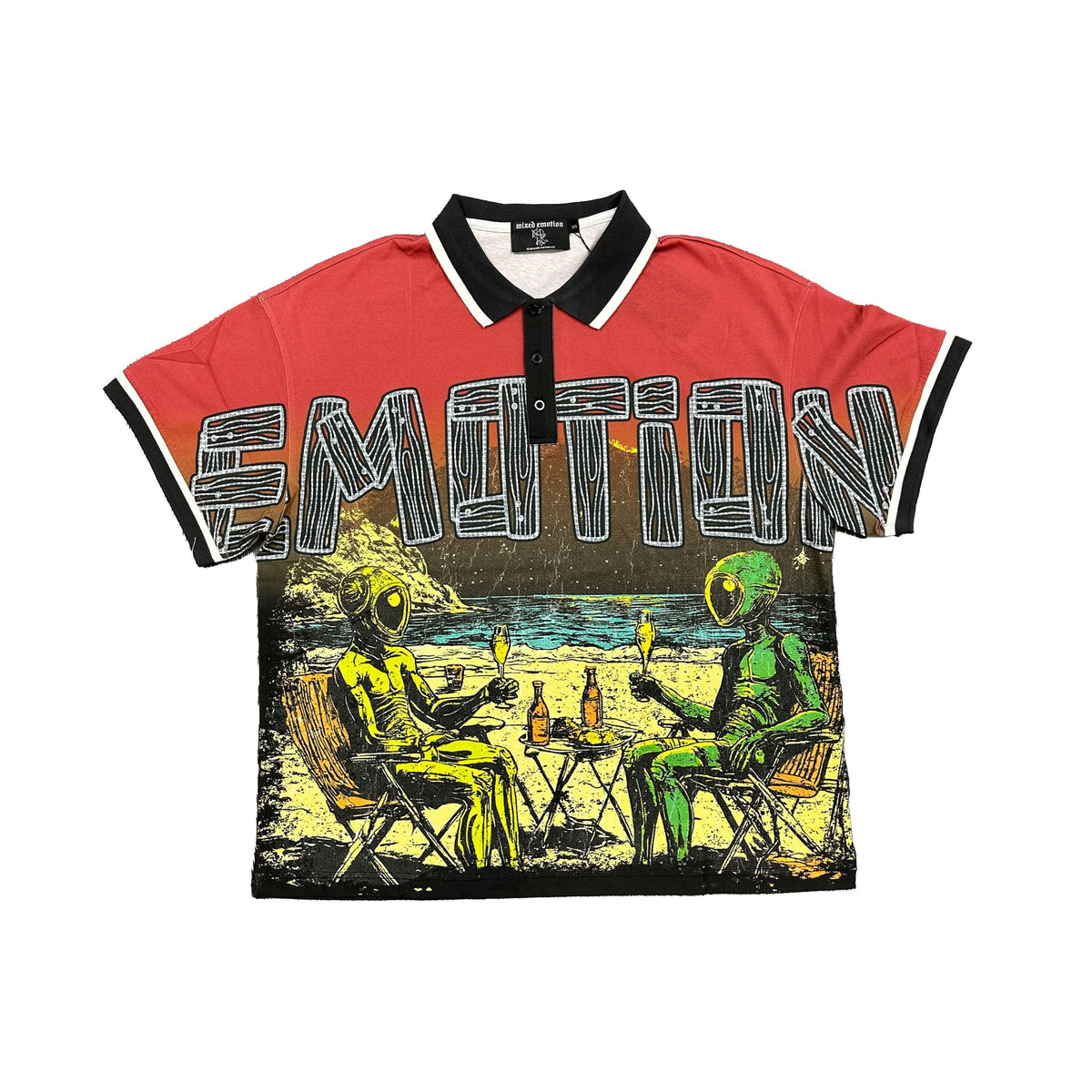 PARADISE BUTTON UP SHIRT MIXED EMOTION